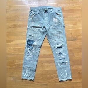 Denim & Supply Ralph Lauren Distressed Striped Jeans